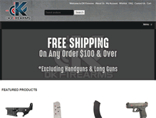 Tablet Screenshot of dkfirearms.com